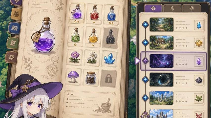 魔女秘药 角色路线 演示图 5